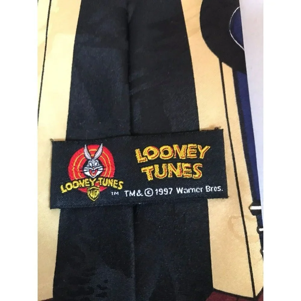 VTG Looney Tunes 1997 Christmas Sylvester & Tweety Holiday Classic Neck Tie